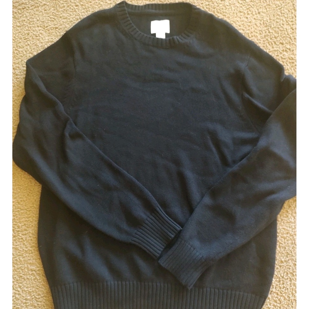 ST. JOHNS BAY Sweater Men Large Y2k Navy Trending Cotton Retro Knit